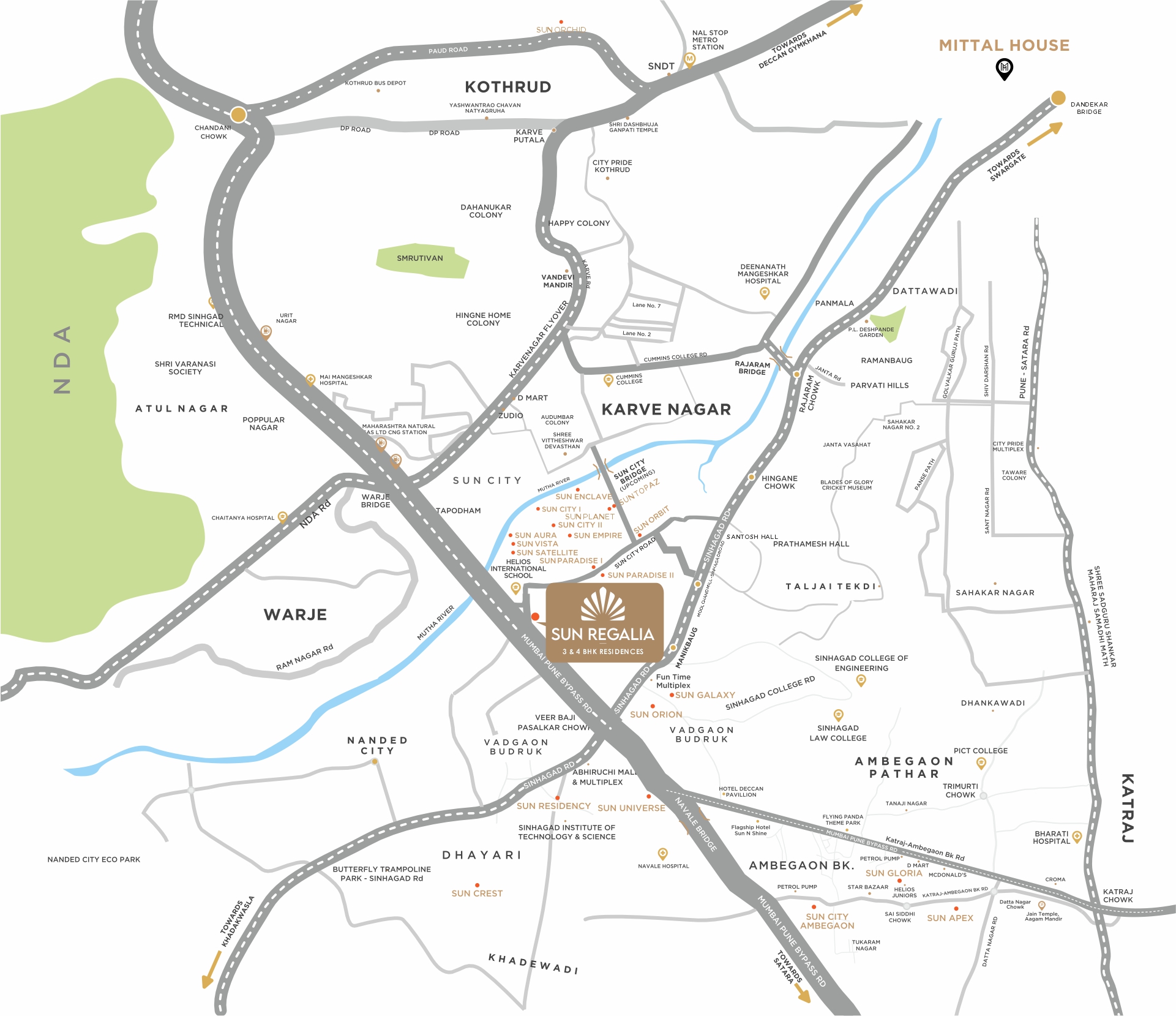 Sun Regalia Location Map